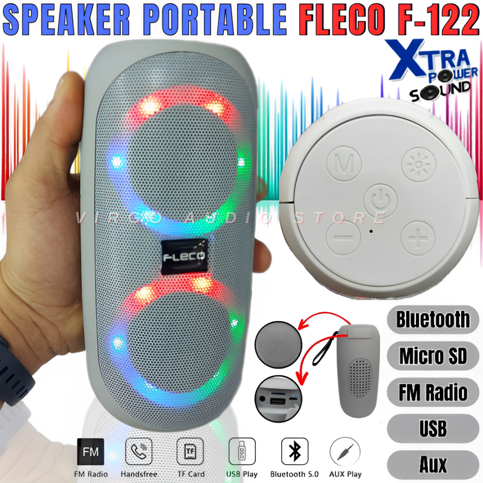 Speaker Terbaru Led Usb Micro Sd Dan Radio | Speaker Full Bass Fleco F122 | Speaker Bluetooth Fleco 