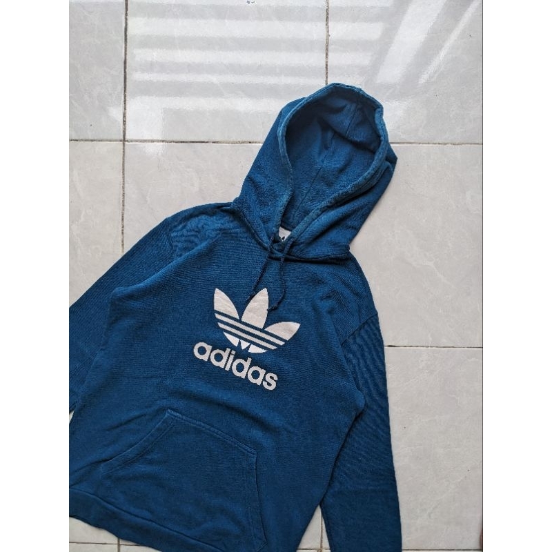 Hoodie Adidas Trefoil Blue Second Original