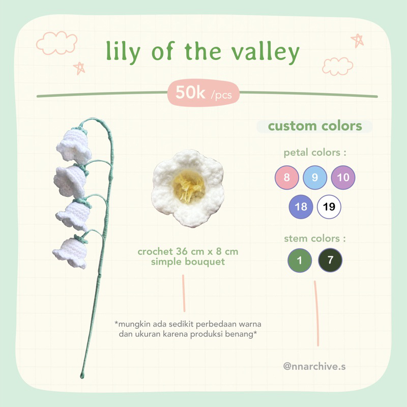 lily of the valley - crochet flower