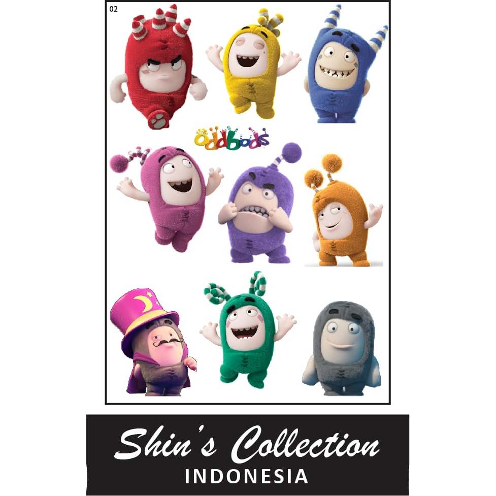 Sticker stiker Oddbods oddbods 1 pc