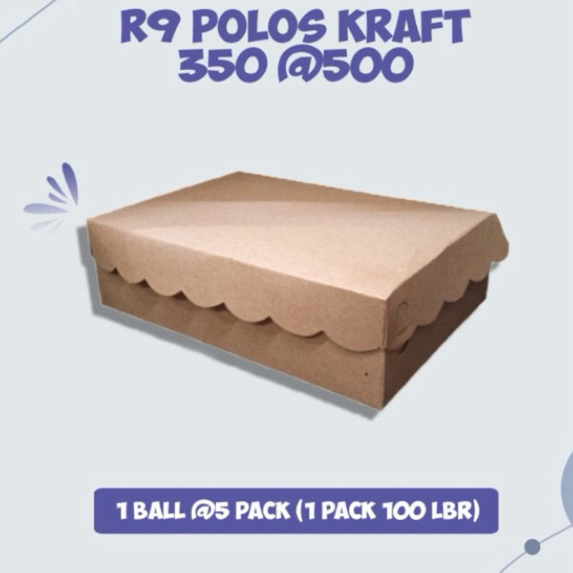 

Kotak R9 Kraft Coklat Polos isi 100 lembar