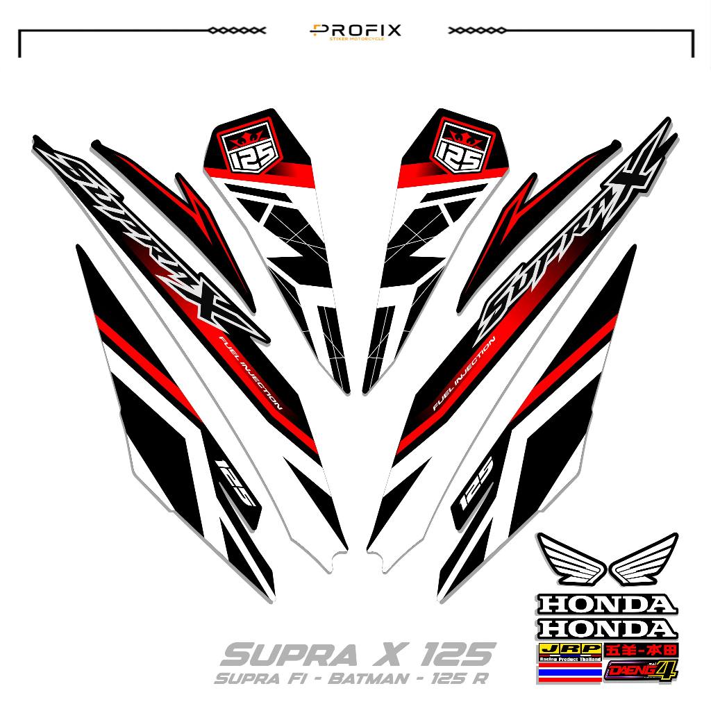 STRIPING SUPRA X 125 R MOTIF 24 STIKER DECAL SUPRA X 125 R-SUPRA FI BATMAN-125R