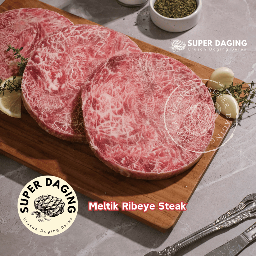 

Daging Steak Ribeye Beef Meltik 200g - Super Daging Malang