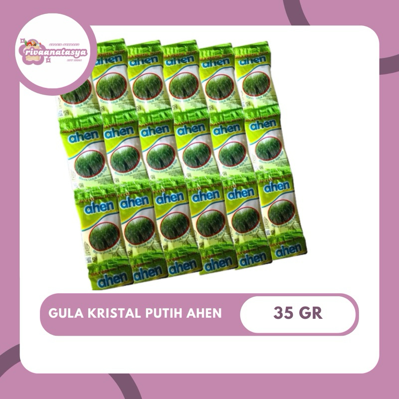 

Gula Kristal Putih Ahen 35gr - 1 Renceng Isi 10 Pcs