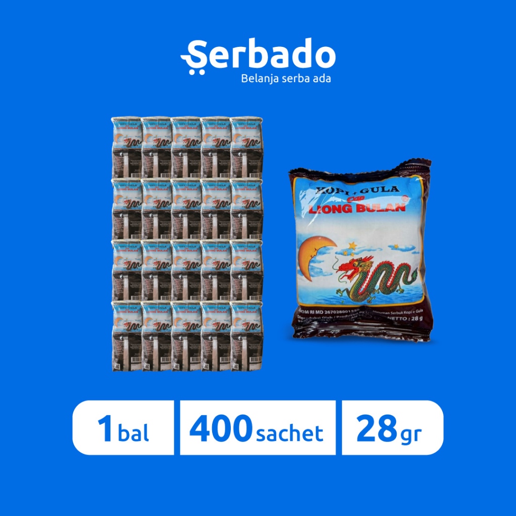 

Liong Bulan Kopi Plus Gula Kemasan Sachet 28gr 1 Bal (Isi 20 Pak)