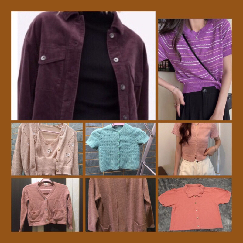 Rajut korea / cardigan / cardigan korea / cardigan preloved / knit preloved / crop top preloved / ba
