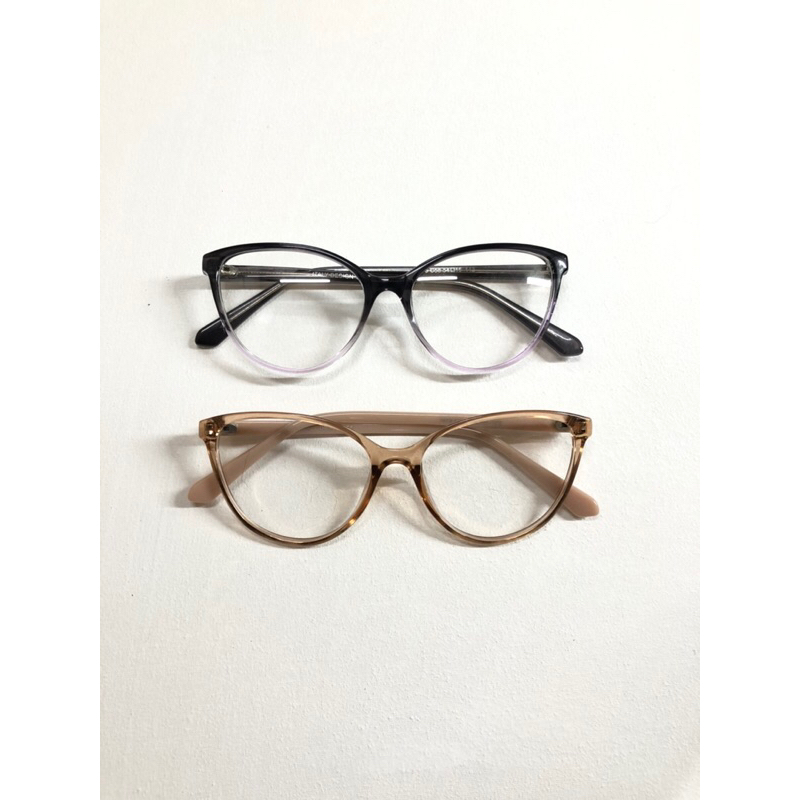 Kacamata Model Cat eye Besar Untuk Wanita Lensa Minus Blueray
