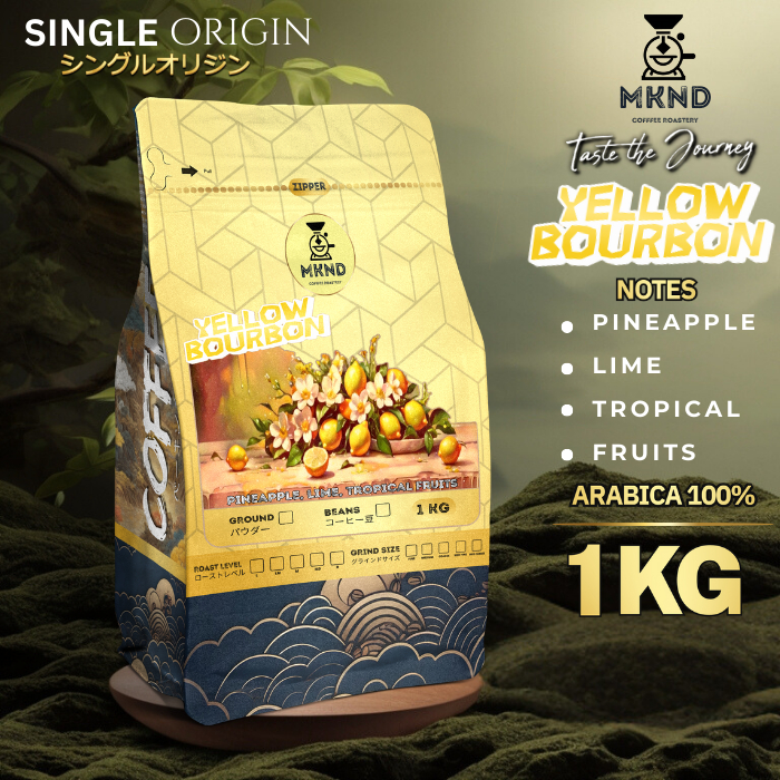 

KOPI ARABIKA YELLOW BOURBON NATURAL 1 KG GRAM SINGLE ORIGIN | MKND COFFEE