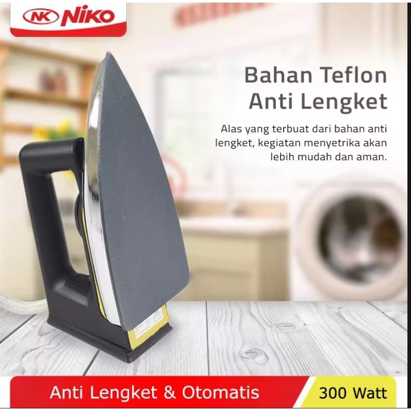 Setrika Niko NN 333 Iron Gosokan Anti Lengket NK-333 | Setrika Niko NK-333S | SETRIKA STAINLES SETRI
