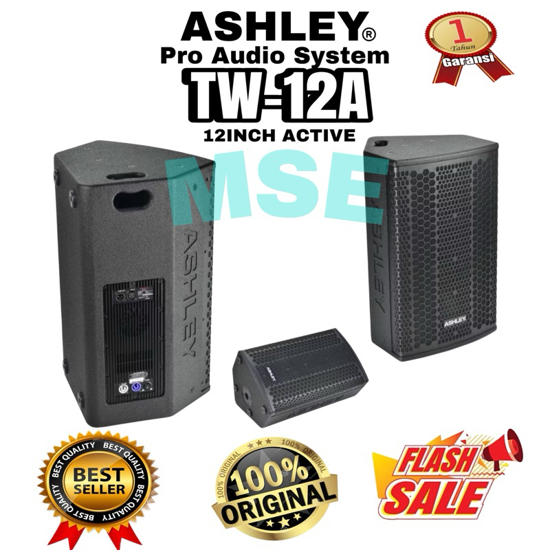 SPEAKER AKTIF 12INCH ASHLEY TW 12 A TW-12A TW-12-A TW12A TW 12A ORIGINAL GARANSI RESMI ASHLEY