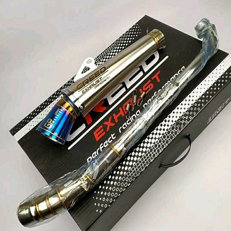 knalpot racing Creed Exhaust Original for JUPITER Z, SUPRA X 125/110, BLADE, REVO FIT REVO ABSOLUTE,