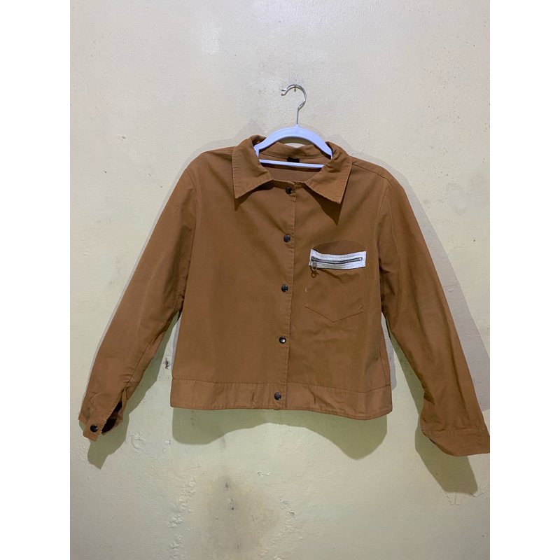 (Preloved) Jacket Parka/Polan Wanita Brown