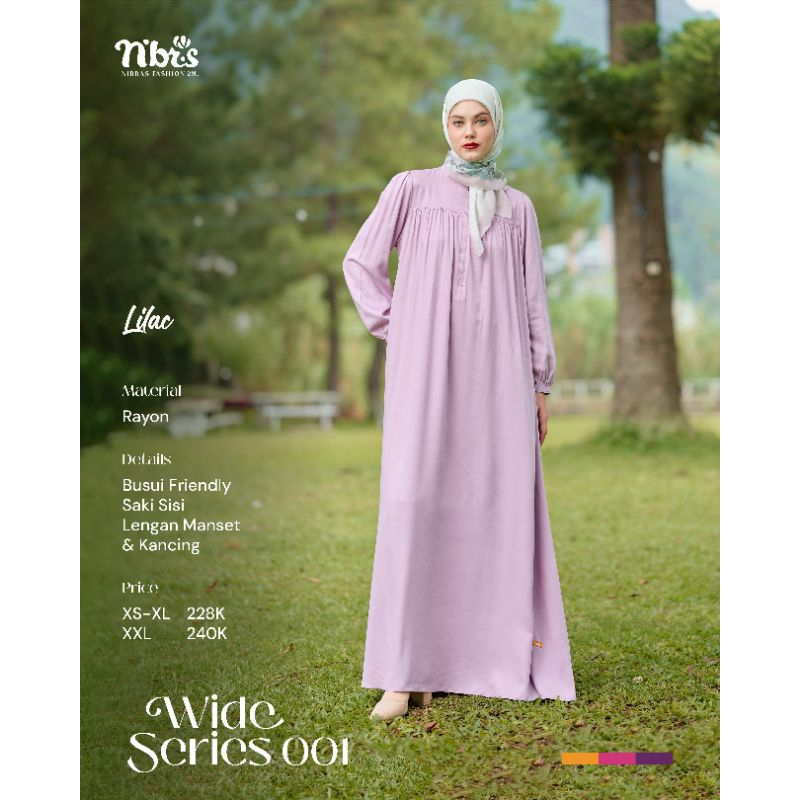GAMIS DEWASA NIBRAS WIDE SERIES 01 WARNA LILAC