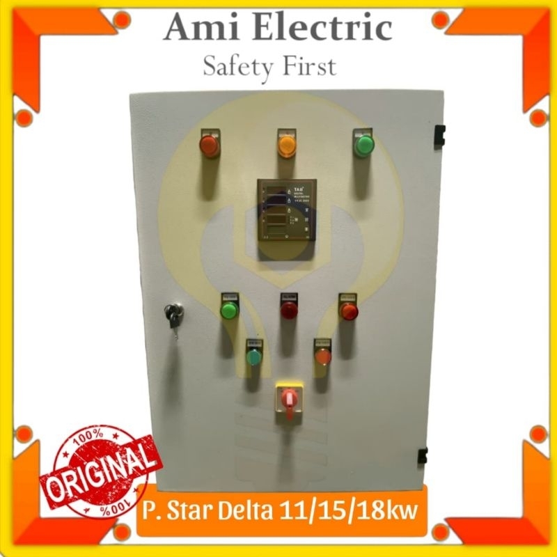 Panel star delta 11kw / 15kw / 18kw komplit digital meter