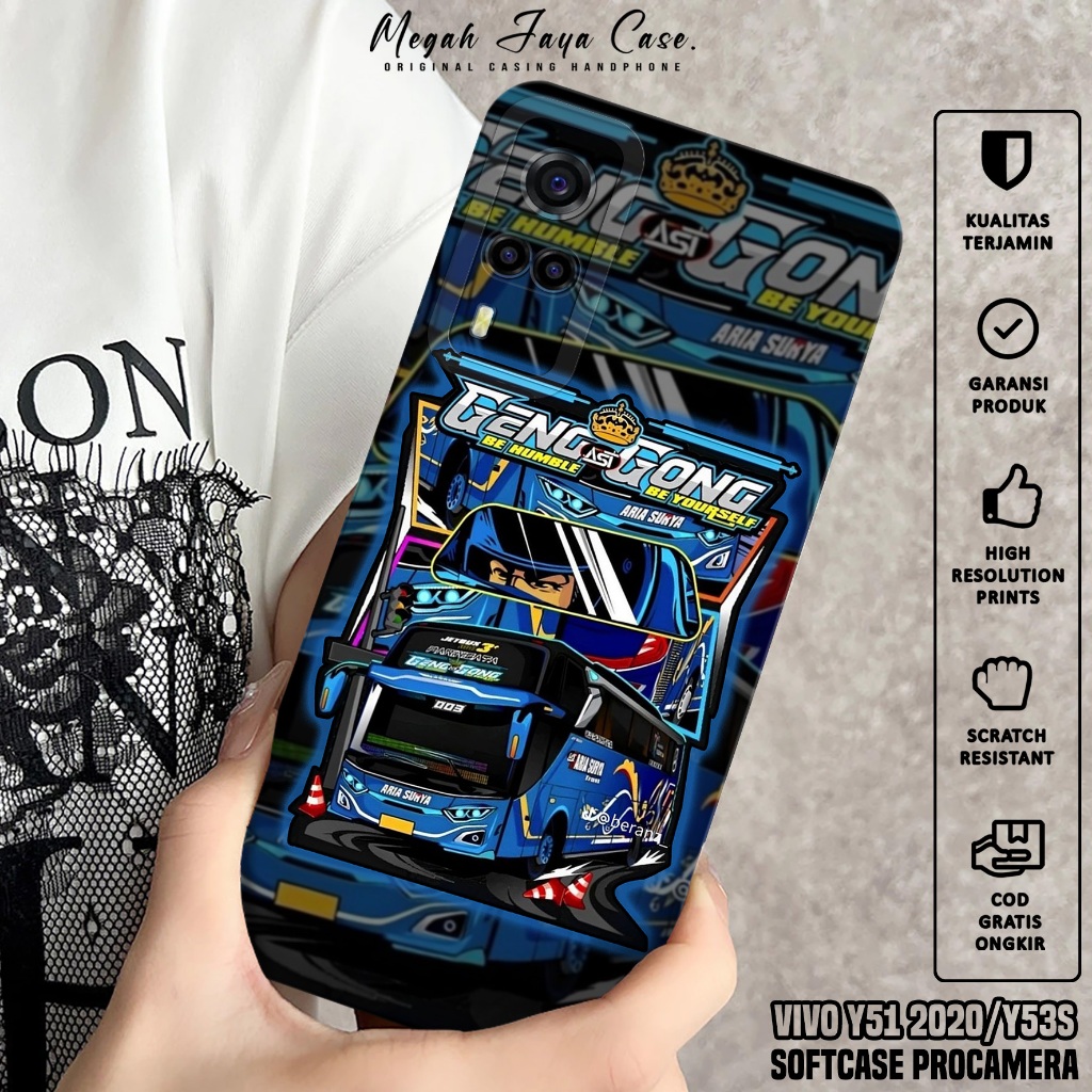 Case Hp VIVO Y51 2020 / VIVO Y53S - Softcase Hp VIVO Y53S / VIVO Y51 2020 Motif BUS TELOLET - Casing