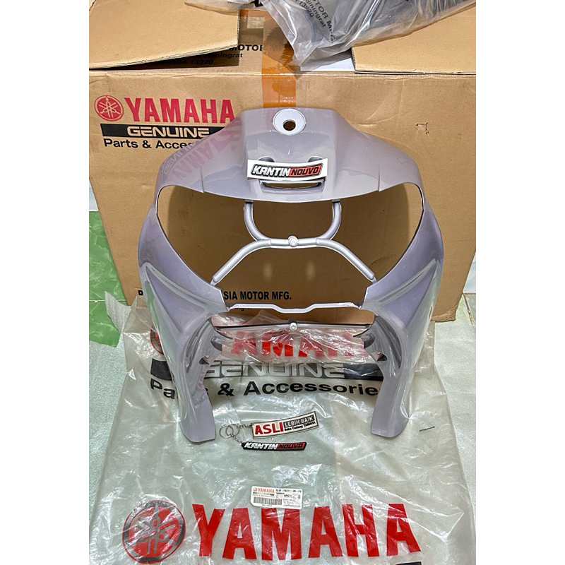 Tameng Depan Nouvo Lele Silver Original Yamaha Legshield Panel Dasi Depan Nouvo Lama Perak Original 
