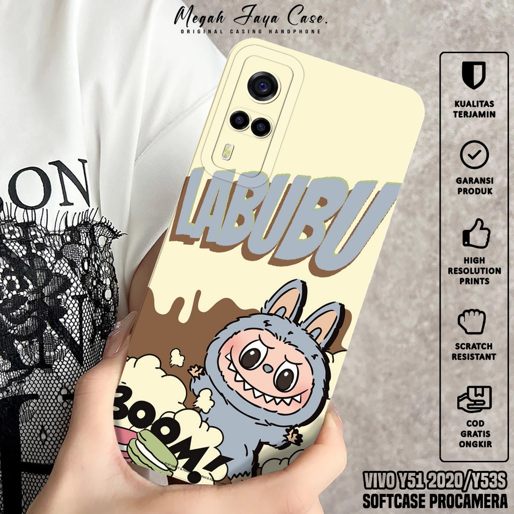 Case Hp VIVO Y51 2020 / VIVO Y53S - Softcase Hp VIVO Y53S / VIVO Y51 2020 Motif labubu - Casing Hp V