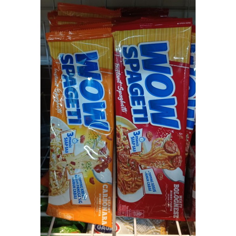 

Wow Spageti instant spaghetti 84gr rasa meaty bolognese / creamy carbonara karbonara