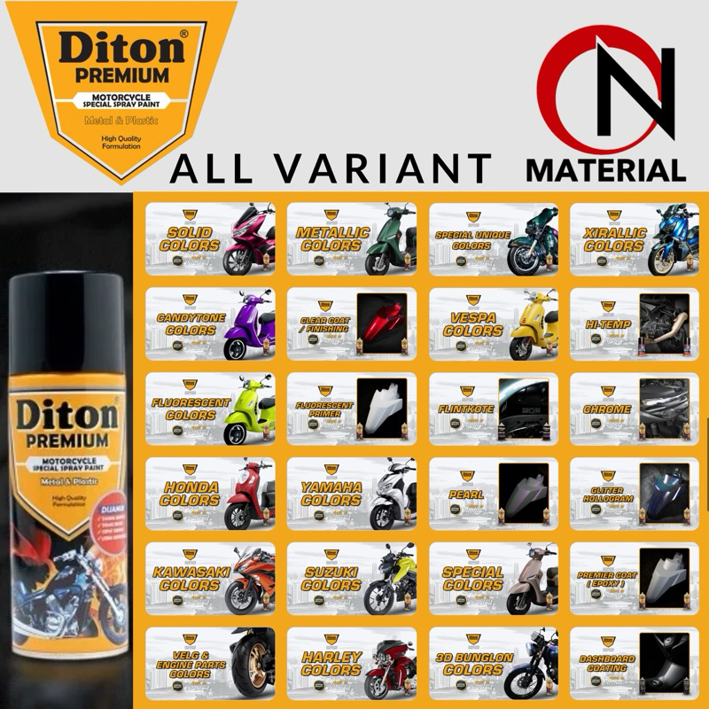 Cat Semprot Pylox Diton Premium Spray Paint 400cc / All Complete Variants / EPOXY PRIMER / HI TEMP /