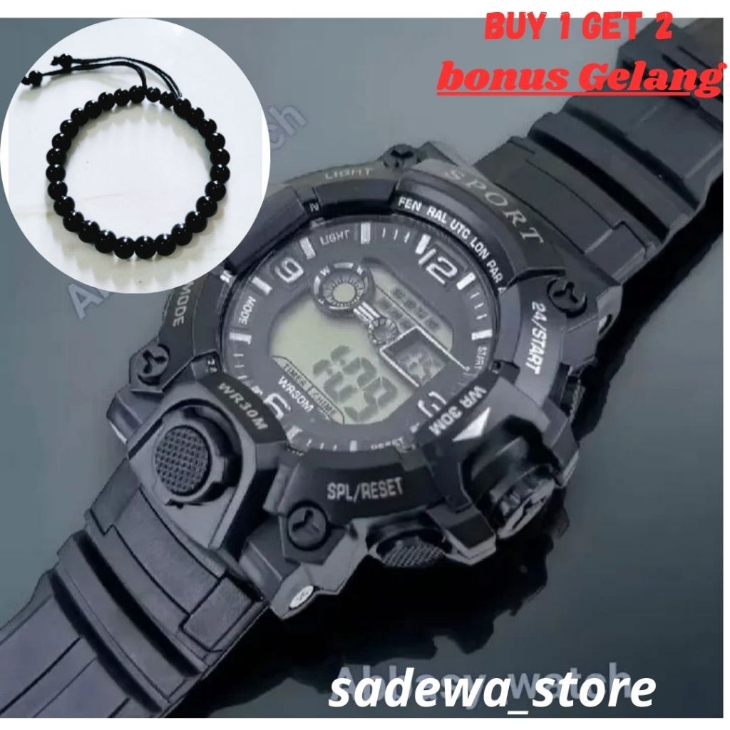 Jam Tangan Digital Spot besar pria free gelang Terbaru Jam sporty keren remaja dewasa elegant