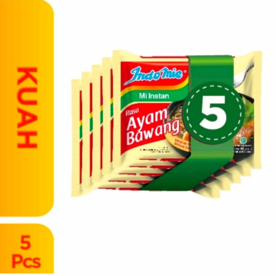 

Indomie ayam bawang Mie Mi Instan KUAH 5 Pcs/70gram