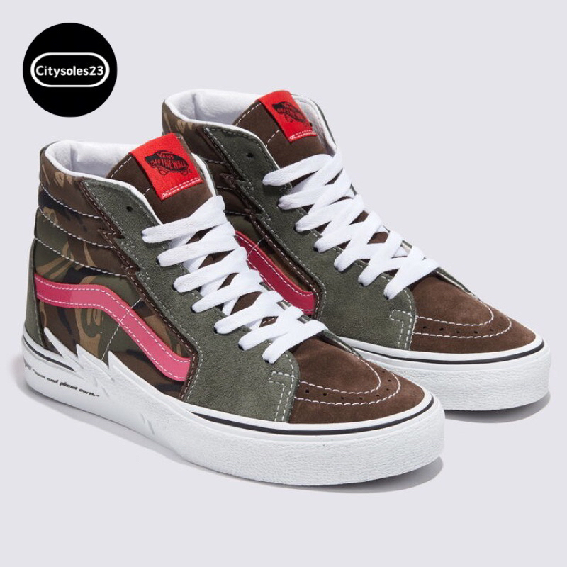 Vans Sk8-Hi Bolt X Aape Olive Camo
