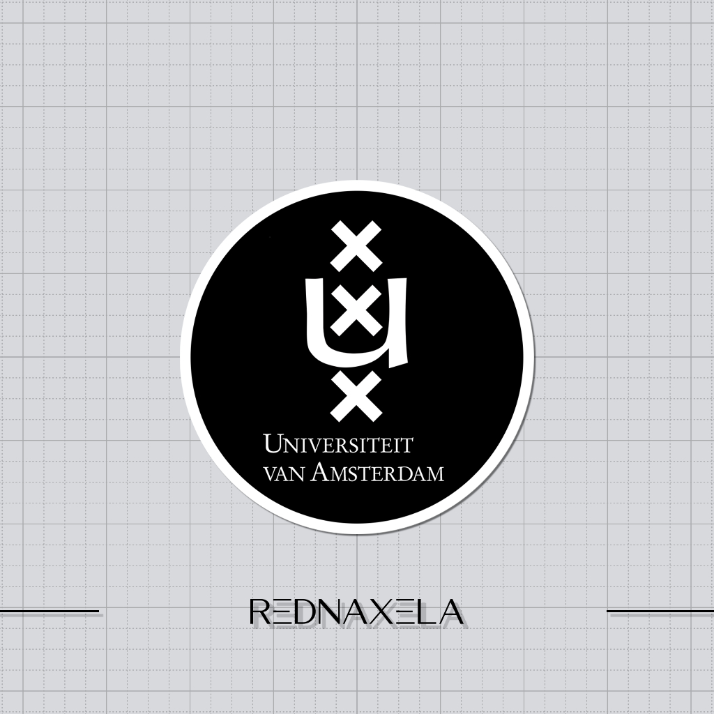 

Stiker Vinyl Universiteit van Amsterdam Rounded Logo Stiker Laptop High Quality Waterproof Sticker