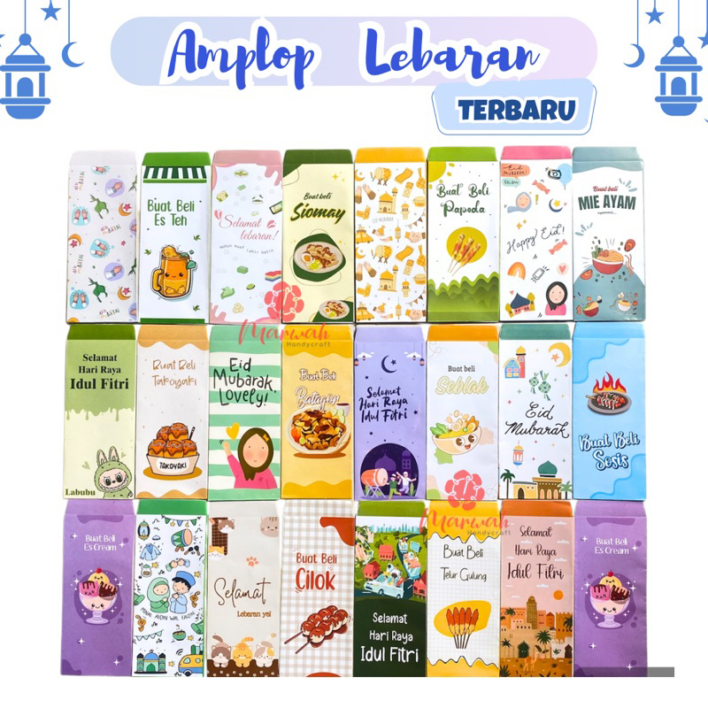 

Amplop Lebaran Motif Karakter Ukuran Besar Bahan Art Paper 120 gsm Tebal Premium Amplop Idul Fitri Angpau Lebaran