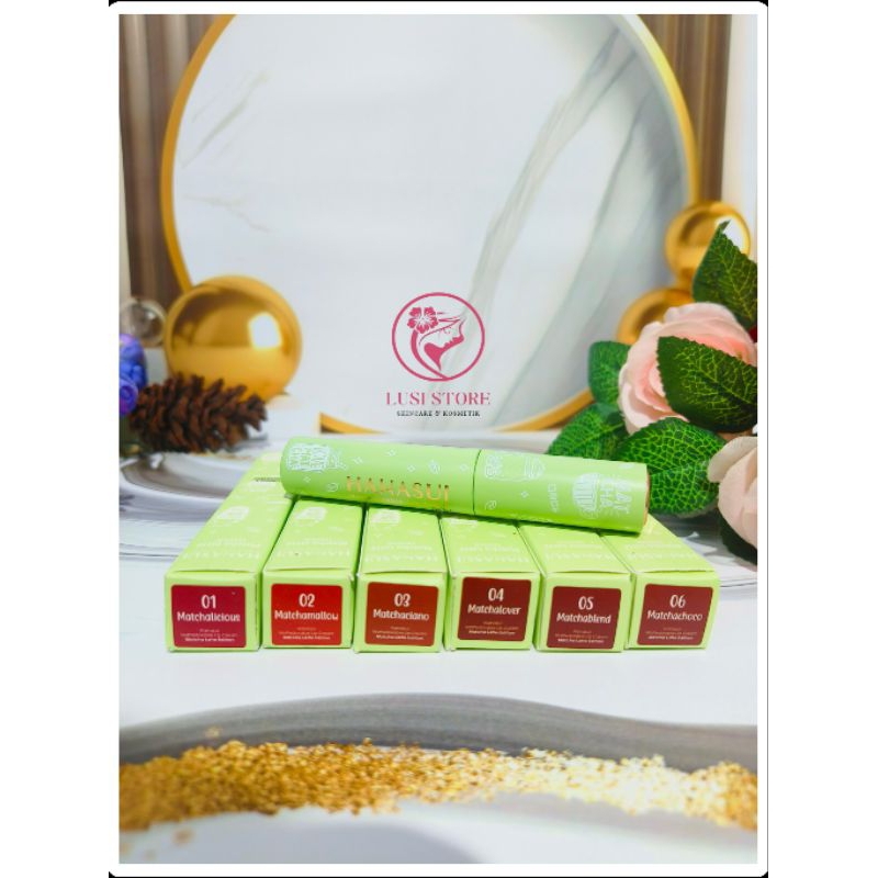 HANASUI MATCHA Mattedorable Lip Cream Matcha Latte Edition 6 Pilihan Warna lipstik Cair Matte Hanasu