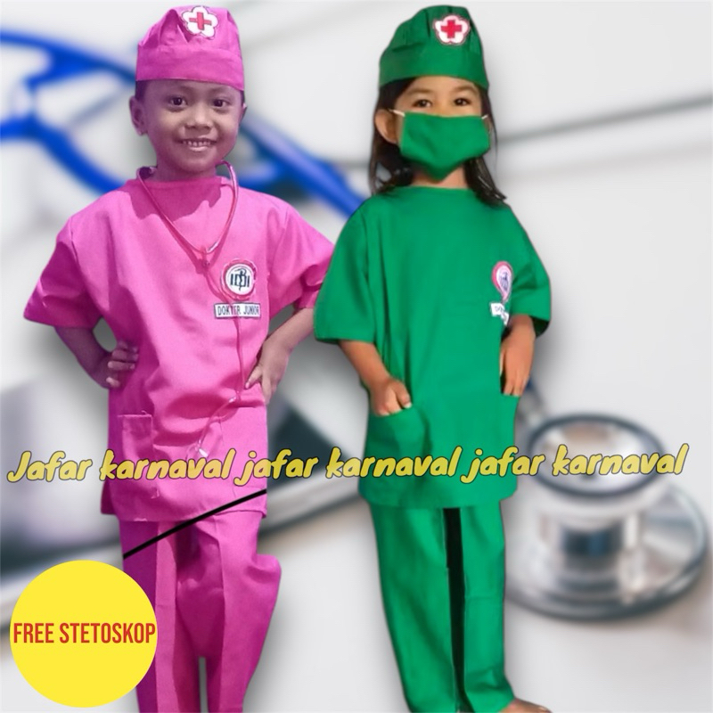 BAJU DOKTER BEDAH ANAK PAUD, TK, SD /BAJU DOKTER OPERASI ANAK PAUD, TK ,SD/KOSTUM DOKTER BEDAH ANAK 