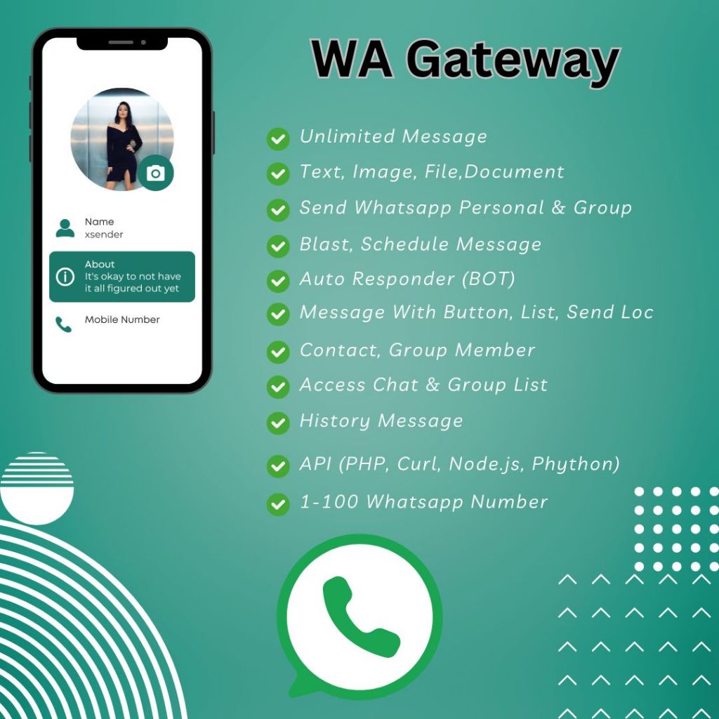 WA Sender | API WA | Pesan Masal | Gateway