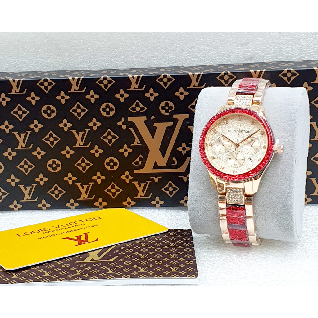 Jam Tangan Wanita Lv 3039 Rantai Paketan