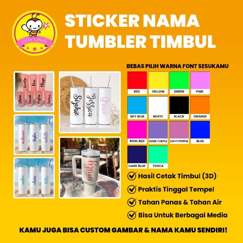 

Ay00! Sticker Nama UV Tumbler Timbul