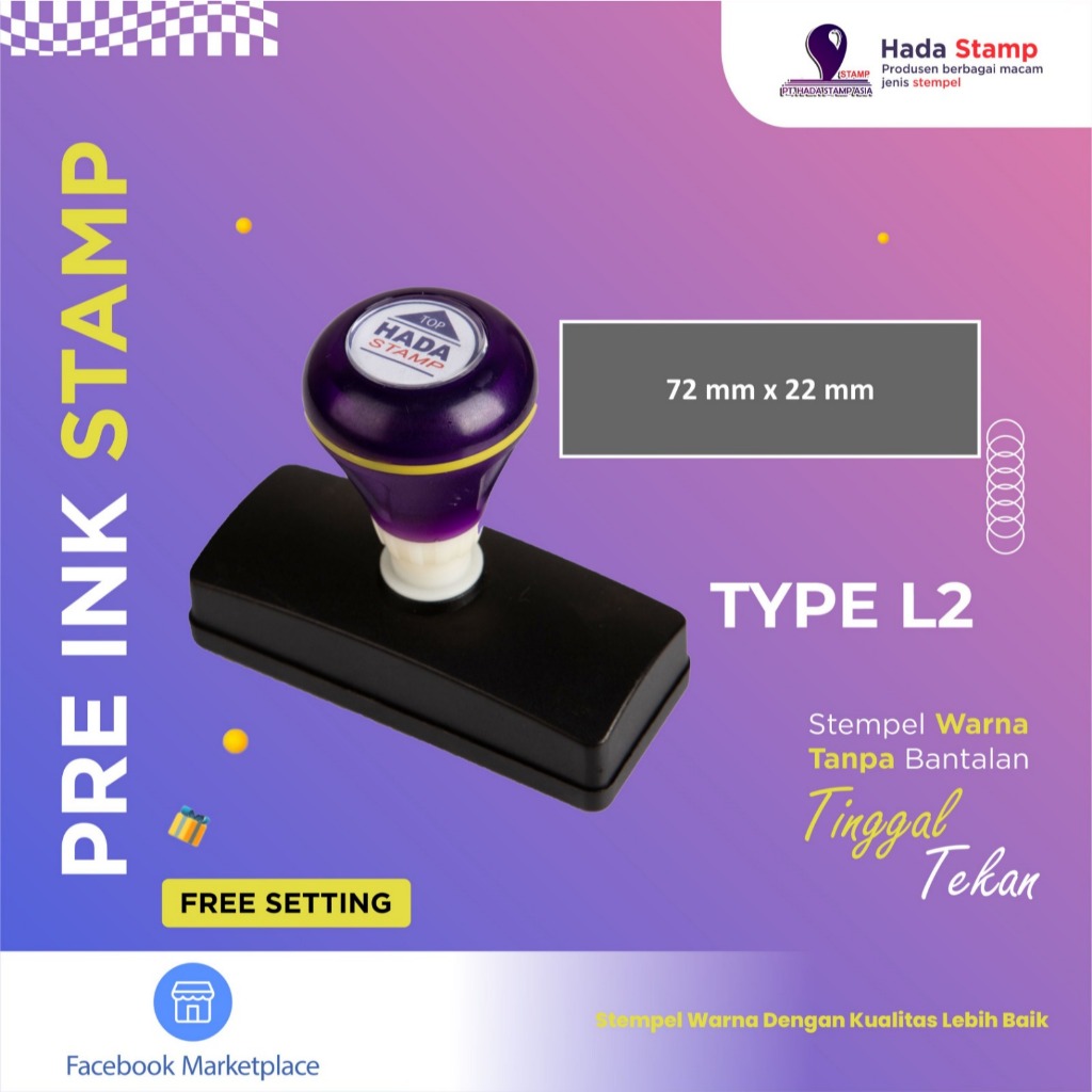 

Gramedia Bengkulu - Hada Stamp (Stempel L2 Ukuran 72MM x 22MM)