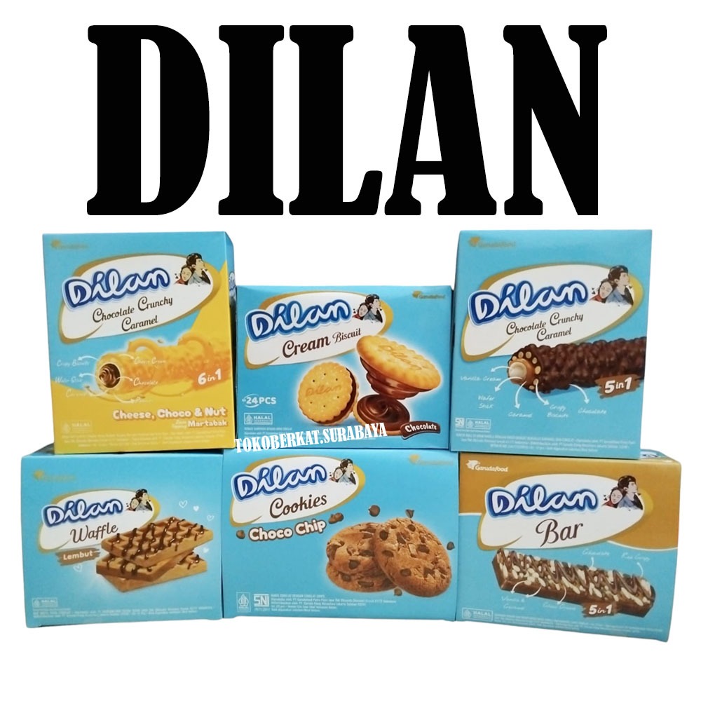 

DILAN WAFFLE / BAR / CHOCOLATE CRUNCHY CARAMEL / COOKIES / CREAM BISKUIT KOTAK