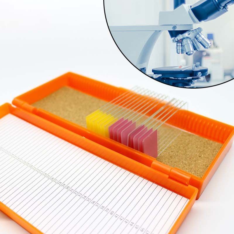 Objek Glass Mikroskop Microscope Slide Box Isi 50 Pvc Slide Box Kotak Geser Mikroskop