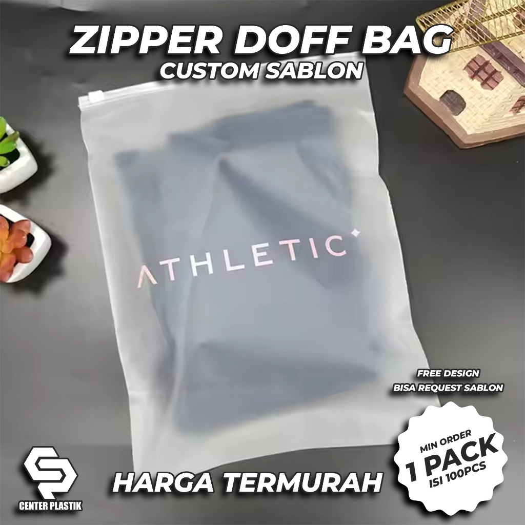 Sablon Pouch Zipper Zipper Bag Plastik Travel Organizer Pouch