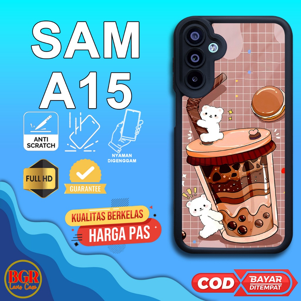 Case Samsung A15 Casing Hp Samsung A15 [ Boba Cute ] Hardcase Softcase Premium Glossy Case Hp
