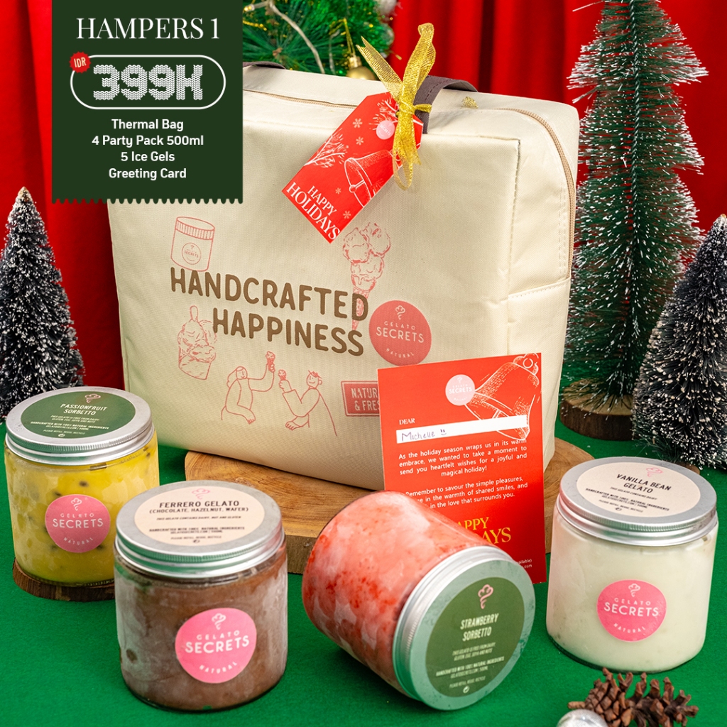 

Christmas Hampers 1: 4 Party Packs 500ML + Thermal Bag + Greeting Card