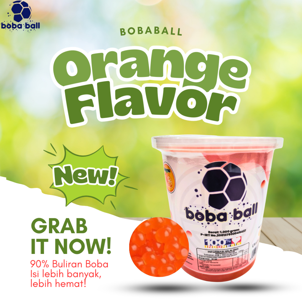 

{PROMO} Bobaball | Orange Popping Boba 1 Kg - Sensasi Rasa di Setiap Gigitan