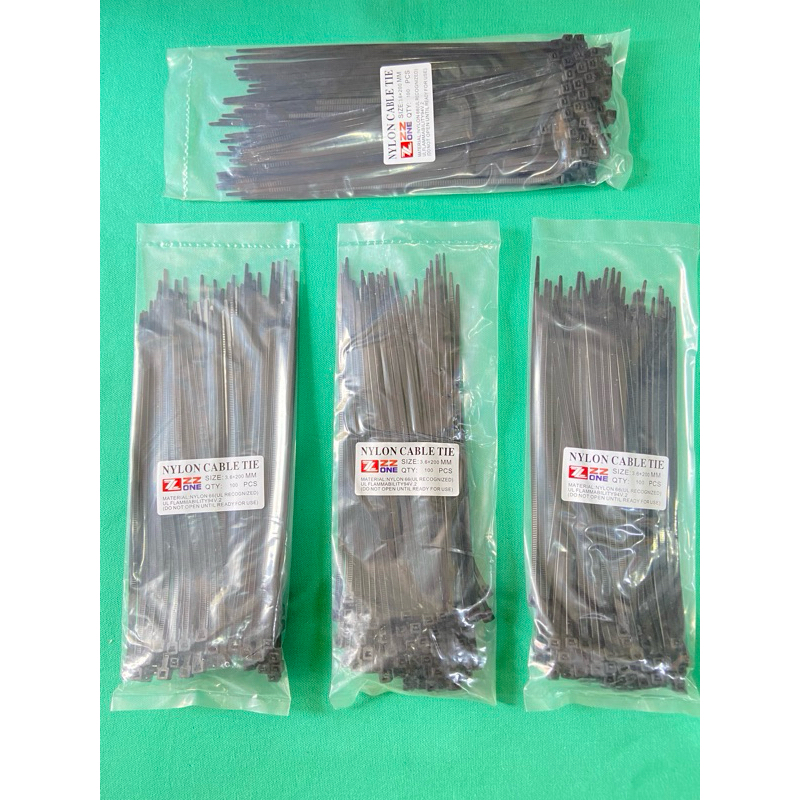 

(100pcs) Cable Ties Hitam Tebal 3,6x200 ZZONE