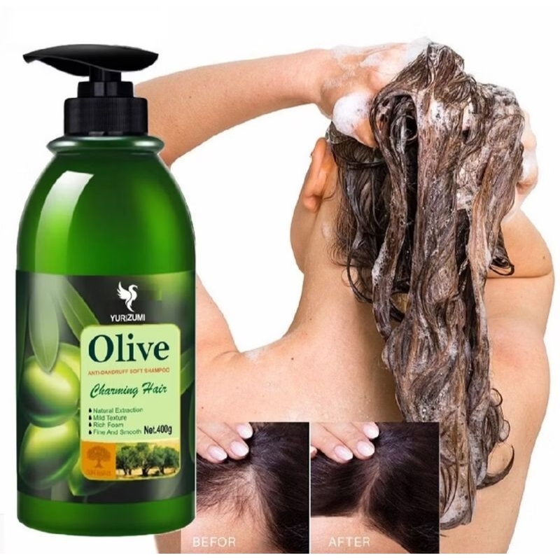 ❄️Fugō Beauty❄️Shampoo Olive Shampoo Zaitun Shampoo Anti Ketombe By Yurizumi 400ml