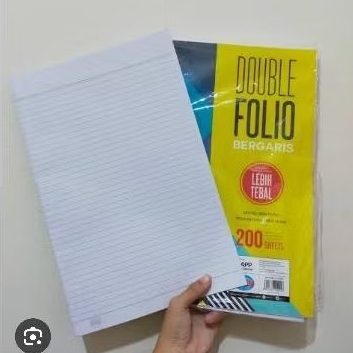 

Double Folio Vision 200sheet/ pack, Ecer 10lembar