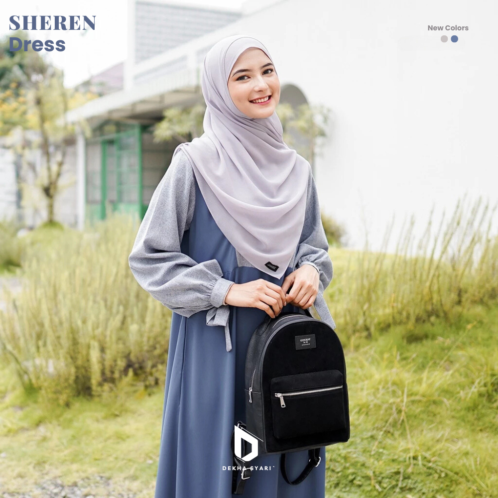 Dekha Syari  Baju Gamis Wanita Kuliahan Korean Style Muslim Ootd Bahan Katun Madina Terbaru 2025