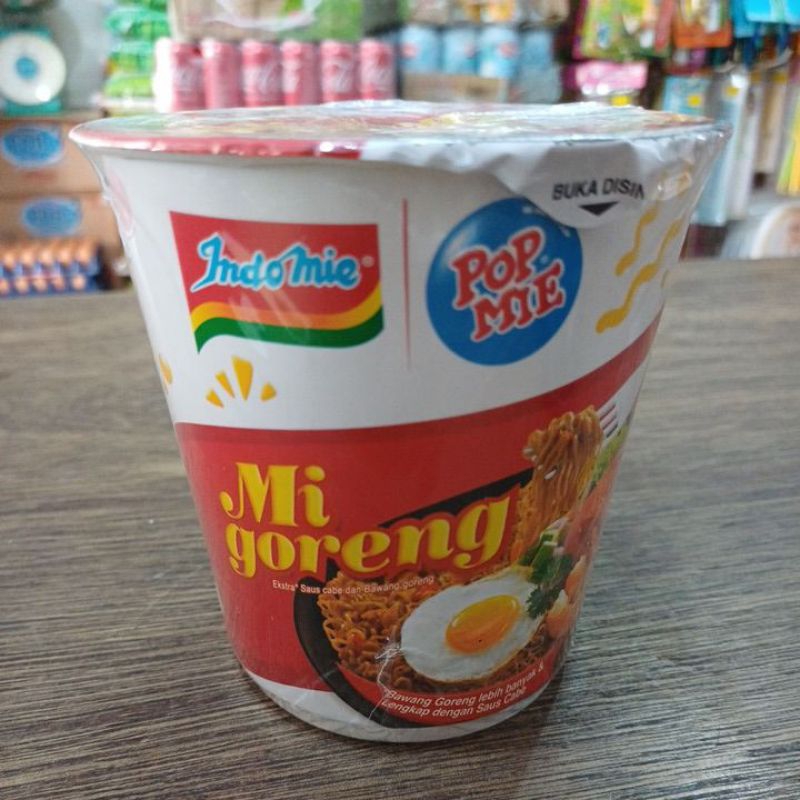 

Pop Mie Mi Instan Cup Mi Goreng Bawang Goreng & Saus Cabe 80 Gr