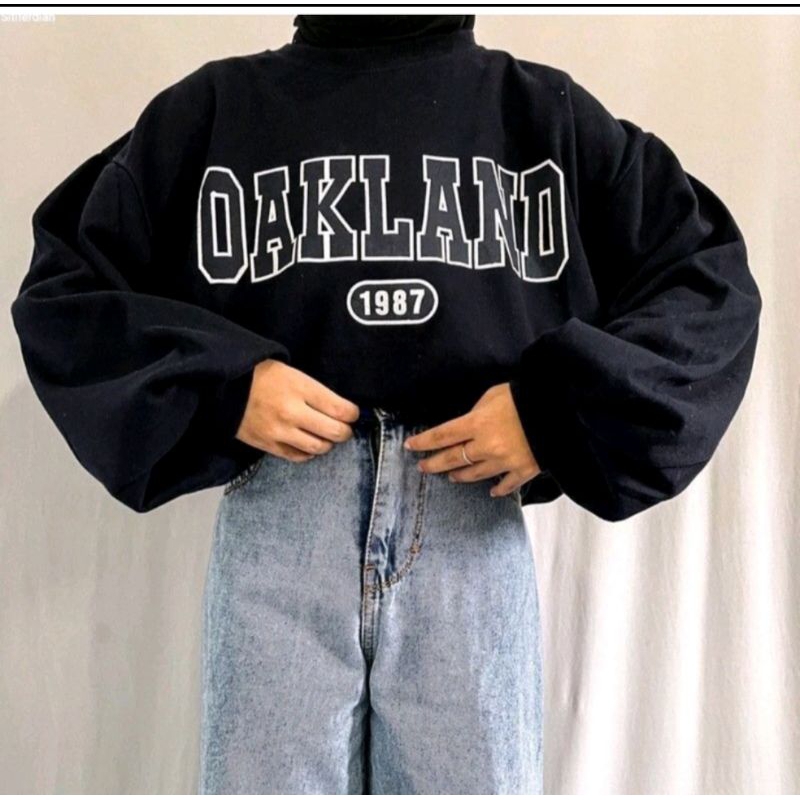 SWEATER OBLONG CREWNECK WANITA OAKLAND