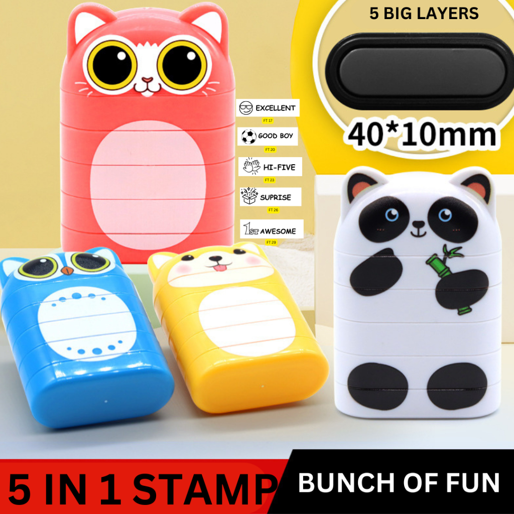 

Gagang Stempel Lucu Murah/Gagang Stempel Motif Anak Import 5 in 1