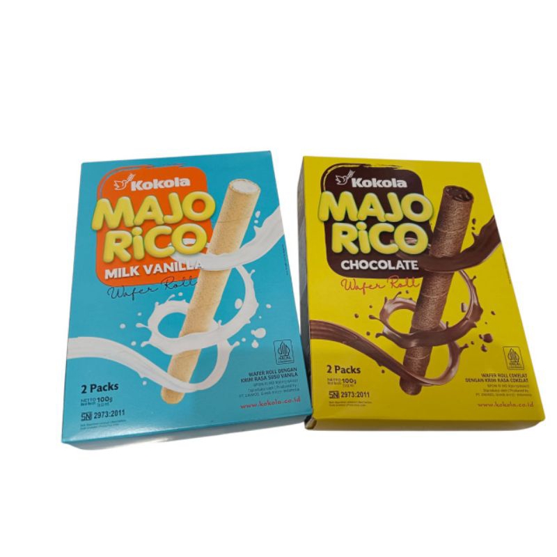 

Kokola majo rico wafer rollisi 2 packs 100gr Varian Chocolate Milk vanilla