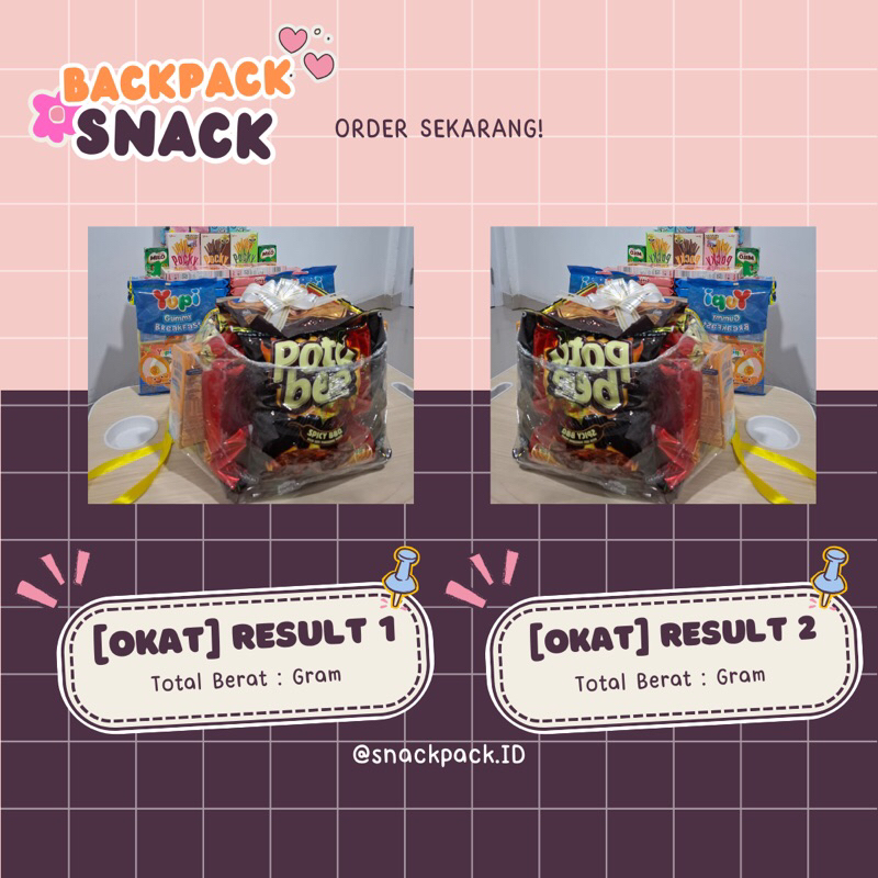 

[GIFT] BACKPACK SNACK BIG | Free Kartu & Lembar Ucapan