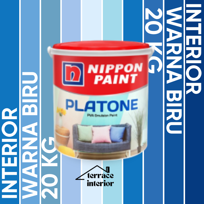 Cat Tembok Interior Nippon Paint Platone Warna Biru 20 KG